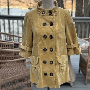 Beautiful vintage jacket by Elevenses!  Size 6.  Mustard yellowish color.
